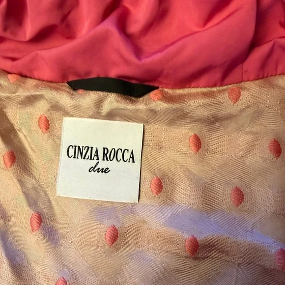 Cinzia Rocca Due Women's Pink Light Over Coat Jacket made in Italy Sz-16.S14